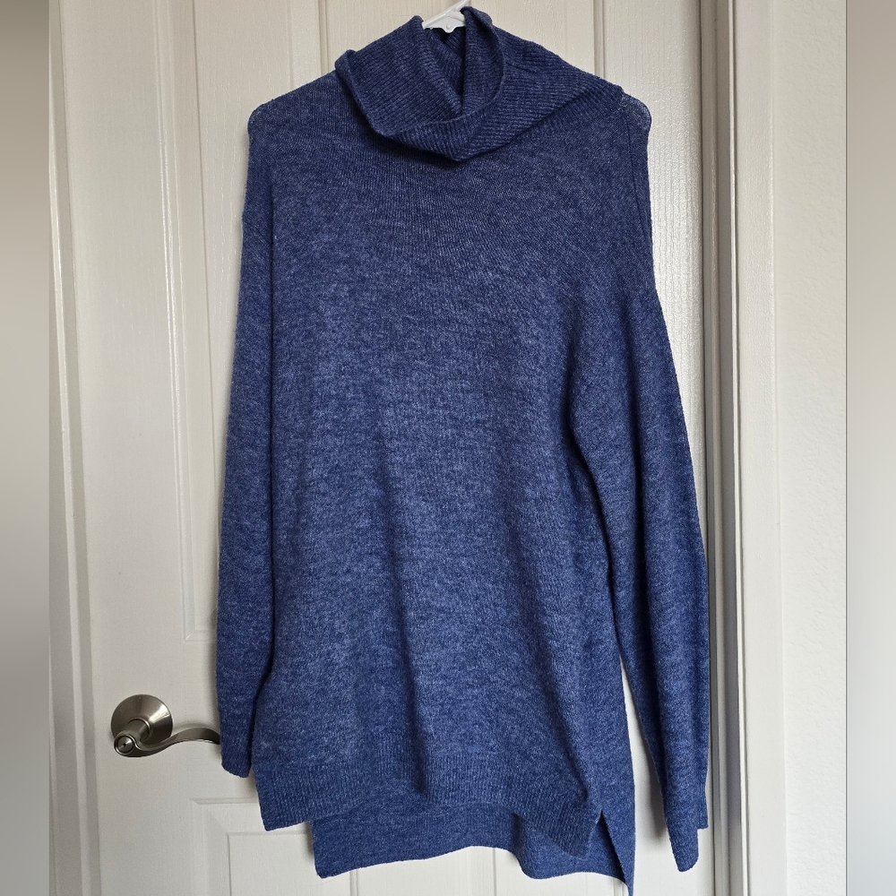 Cozy Blue Turtleneck Sweater